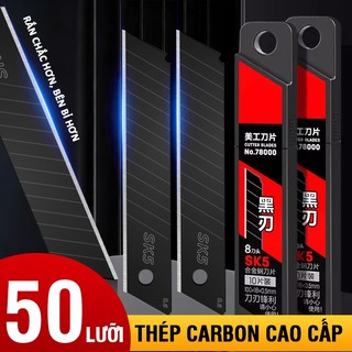 Lưỡi dao rọc giấy titanium đa năng – Combo 10/20/30/50 lưỡi thay thế sắc bén, bền và tiện dụng