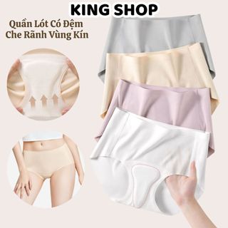 Quần Lót Nữ Su Thiết Kế Đệm Mềm Êm Ái Che Rãnh Vùng Kín, Quần Chip Thoáng Khí King Shop L-0523
