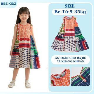 Váy Cho Bé Gái, Váy Sát Nách Cho Bé Gái Thiết Kế Dáng chữ A Chất Liệu Thoáng Mát
