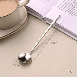 (1 chiếc)Thìa Cà Phê INOX 304 nhỏ 15cm (angel 15) Trắng Bạc Đầu Tròn, Dày Sáng Đẹp Thép Không Rỉ