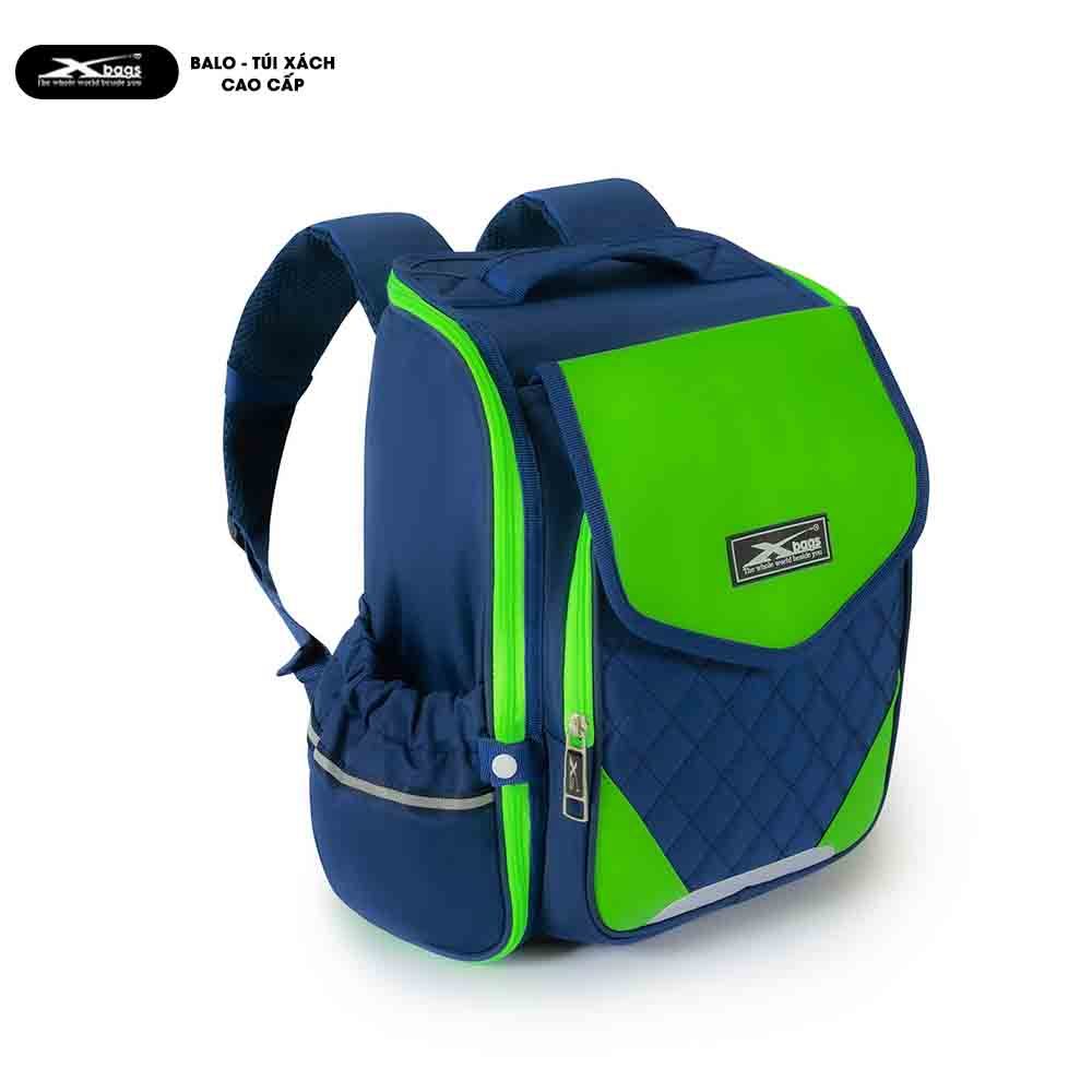 Ba Lô Chống Gù Giá Rẻ Xbags XB 3108 Màu Xanh, Ngăn Chính Mở 180°, Nhẹ Êm, Nhiều Ngăn Rộng Rãi!