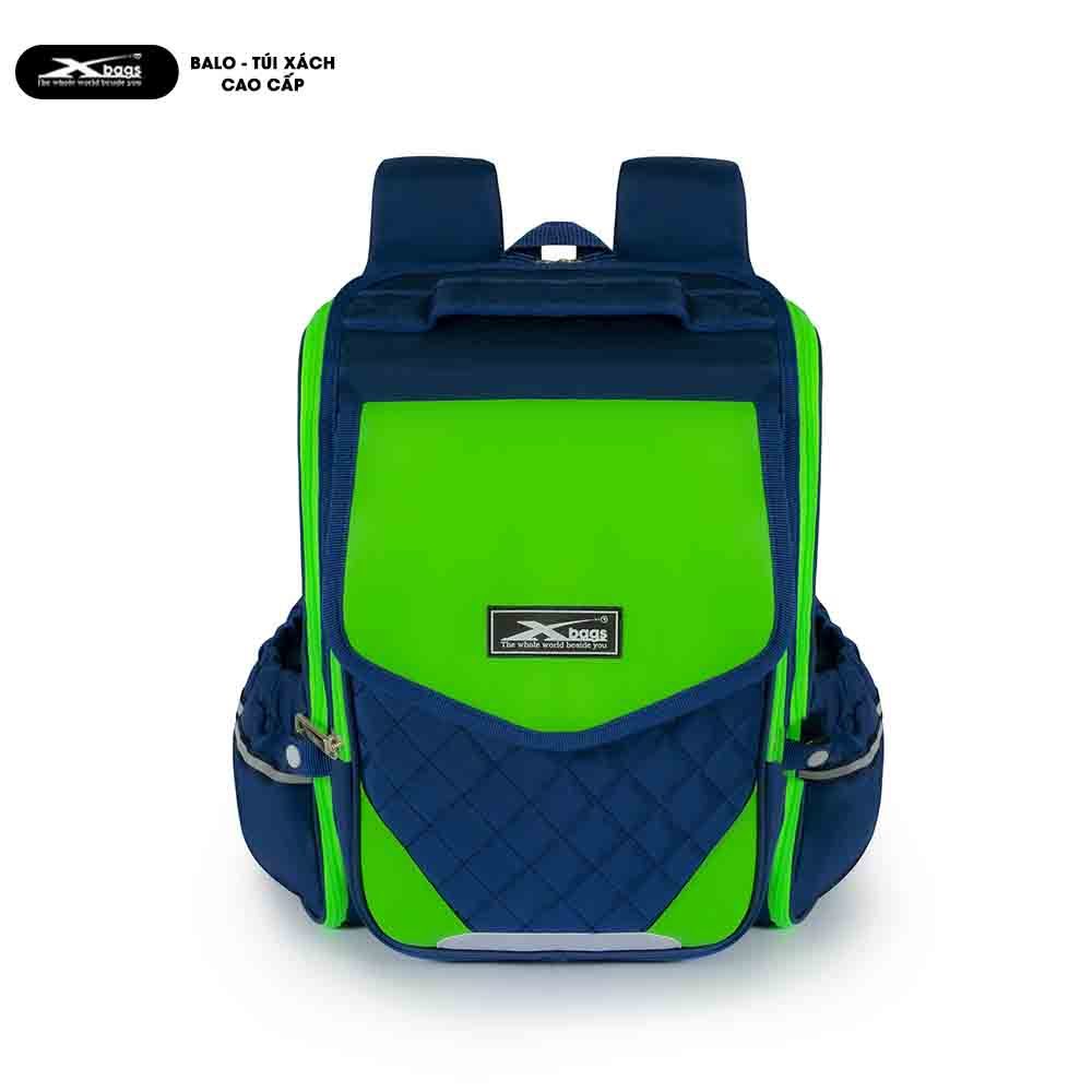Ba Lô Chống Gù Giá Rẻ Xbags XB 3108 Màu Xanh, Ngăn Chính Mở 180°, Nhẹ Êm, Nhiều Ngăn Rộng Rãi!