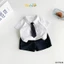 Bộ polo cộc tay phối quần giả bò basic bé trai, set bộ polo cộc tay mềm thoải mái bé trai
