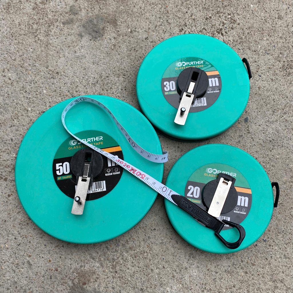 Thước Dây Cuộn GoFuther 20M/30M/50M Chính Hãng – Thước Dây Sợi Vải Đo Đạc Chính Xác