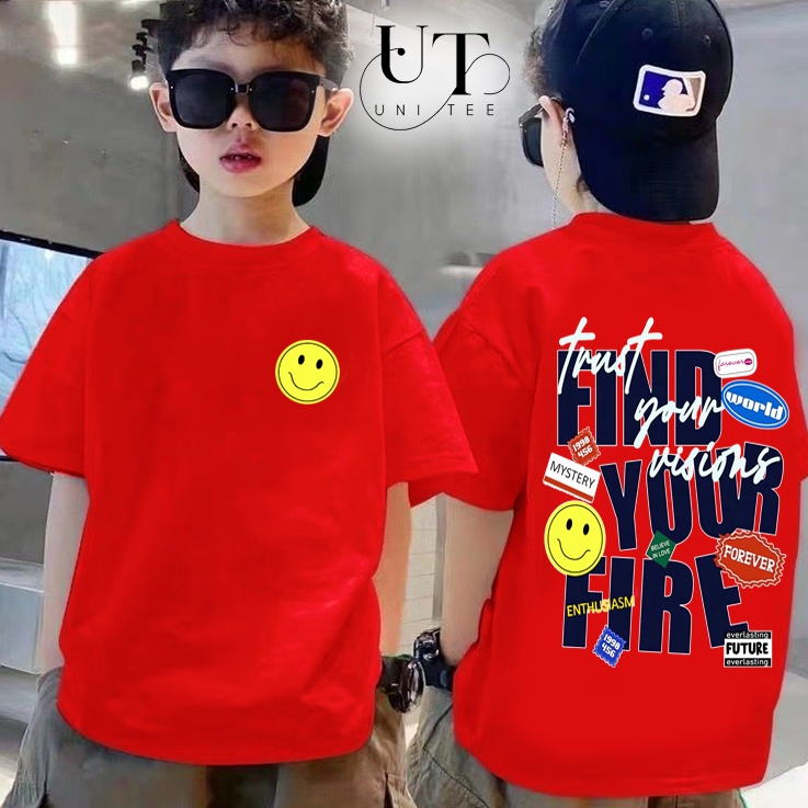 (9kg-110kg) Áo thun Unisex năng động, họa tiết đường phố, cho BÉ TRAI, BÉ GÁI, NAM NỮ - Uni Tee I U108