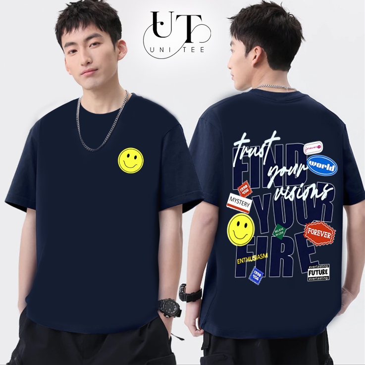 (9kg-110kg) Áo thun Unisex năng động, họa tiết đường phố, cho BÉ TRAI, BÉ GÁI, NAM NỮ - Uni Tee I U108
