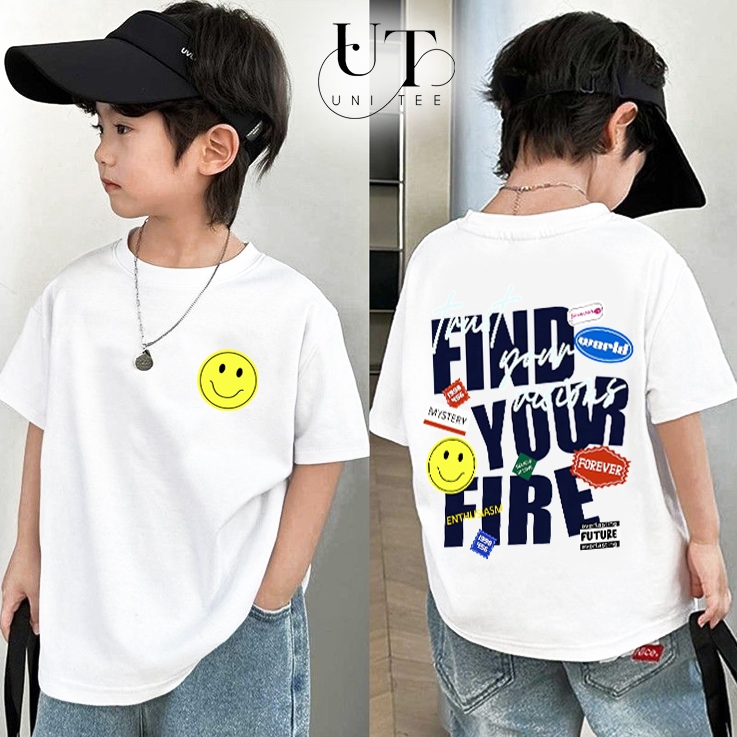 (9kg-110kg) Áo thun Unisex năng động, họa tiết đường phố, cho BÉ TRAI, BÉ GÁI, NAM NỮ - Uni Tee I U108