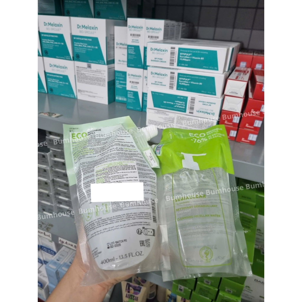 [HÀNG CTY] Túi Refill Nước Tẩy Trang SVR Micellar Sebiaclear Eau Micellaire Giúp Loại Bỏ Dầu Cho Da 400ml