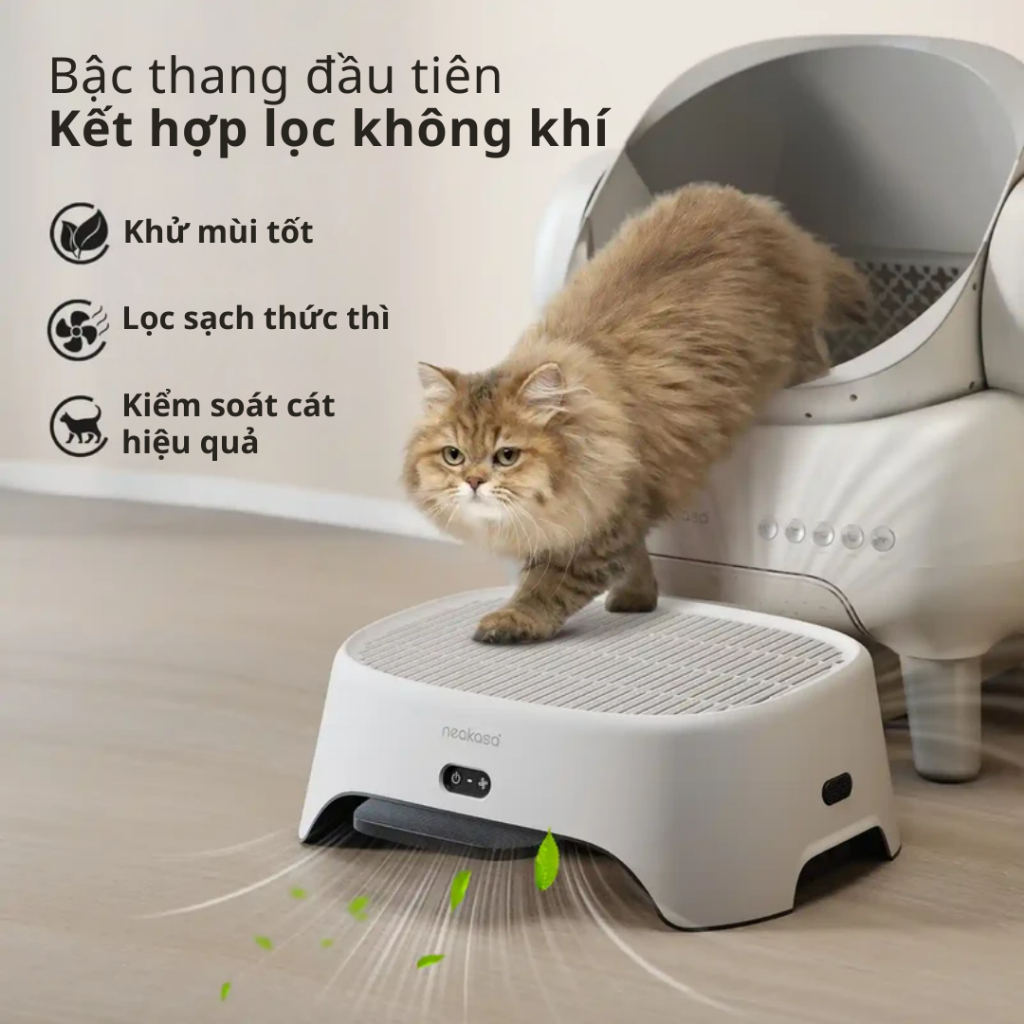 [BH 12 Tháng] Máy Lọc Không Khí Kết Hợp Bậc Thang Chống Văng Cát Neakasa AirStep Tiện Lợi, Dễ Dùng