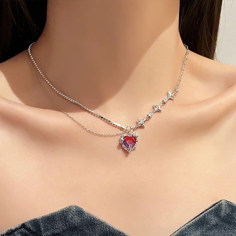 Spice Girls khoan tình yêu Mangstar Necklace thời trang nữ xương đòn chuỗi