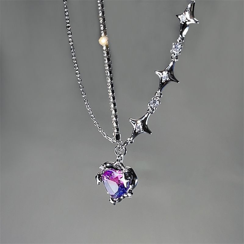 Spice Girls khoan tình yêu Mangstar Necklace thời trang nữ xương đòn chuỗi