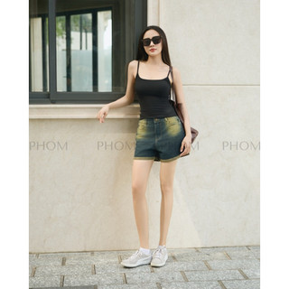 Quần đùi quần short jean mùa hè PHOM dáng ngắn vừa (có bigsize) cạp cao