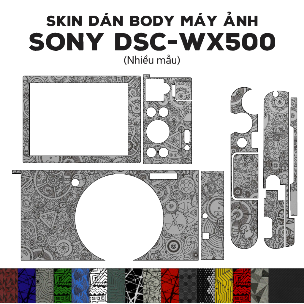 Skin 3M dán Sony DSC-WX500 (Nhiều mẫu) | Miếng film dán chống bám bẩn cho body máy ảnh