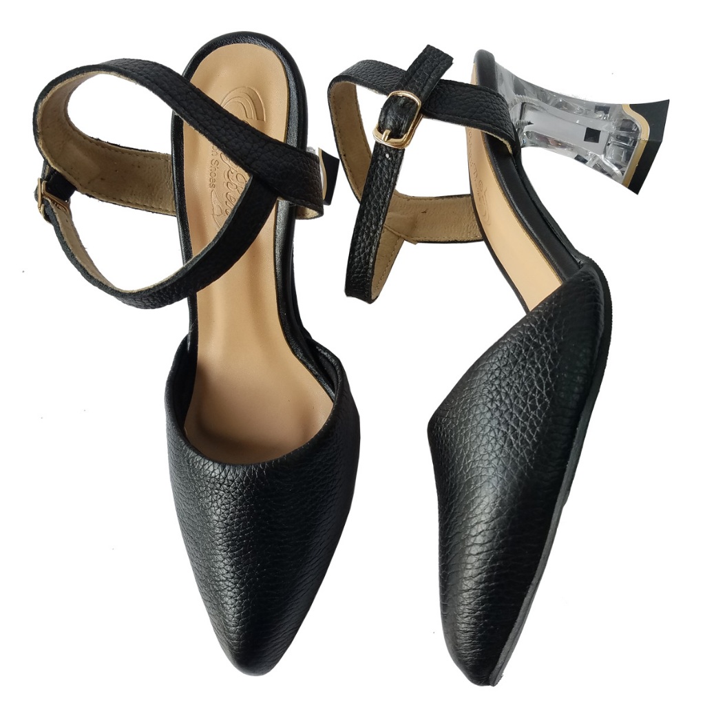 Giày Sandal Cao Gót Nữ Da Bò Thật BIGGBEN Cao 5 cm HKD1027