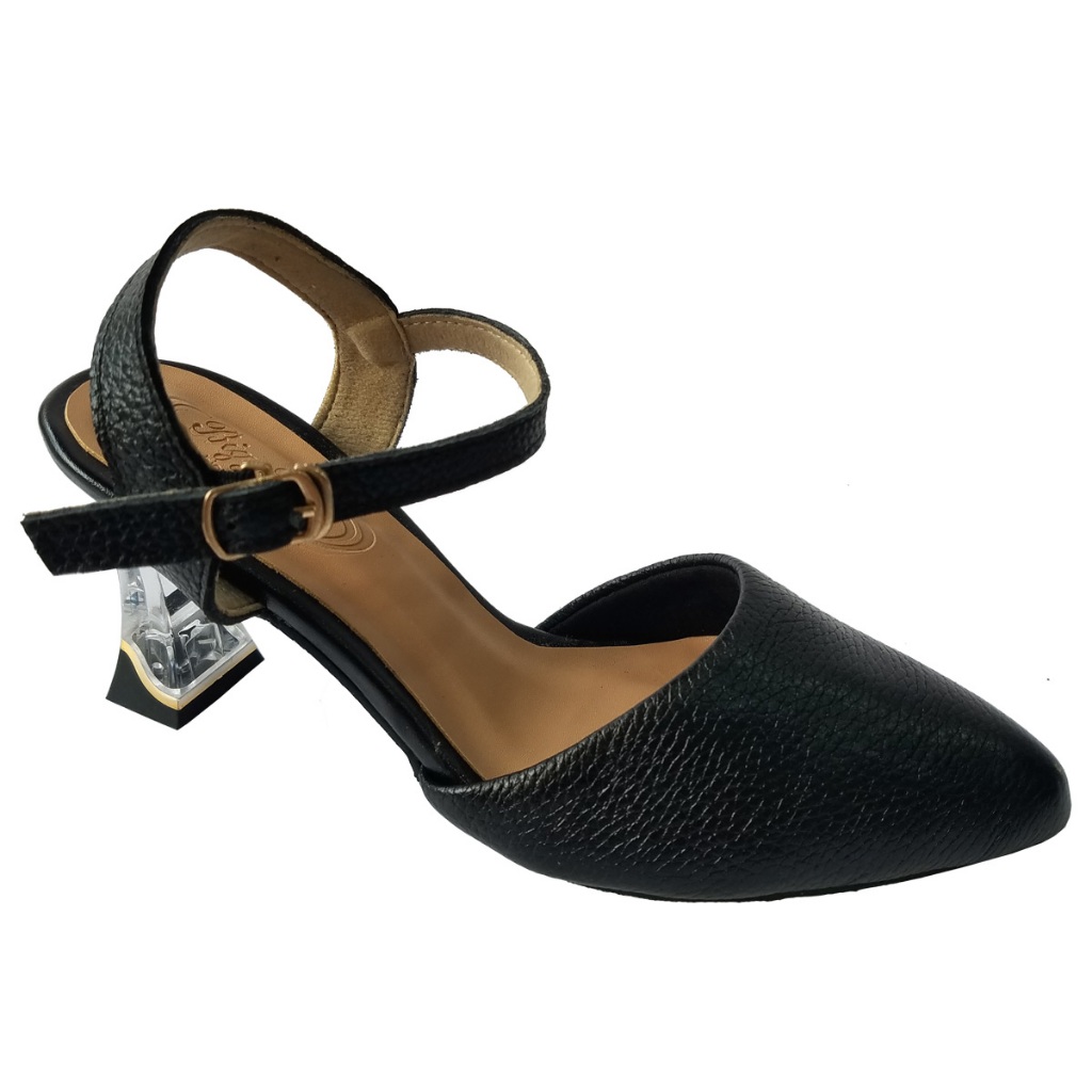 Giày Sandal Cao Gót Nữ Da Bò Thật BIGGBEN Cao 5 cm HKD1027