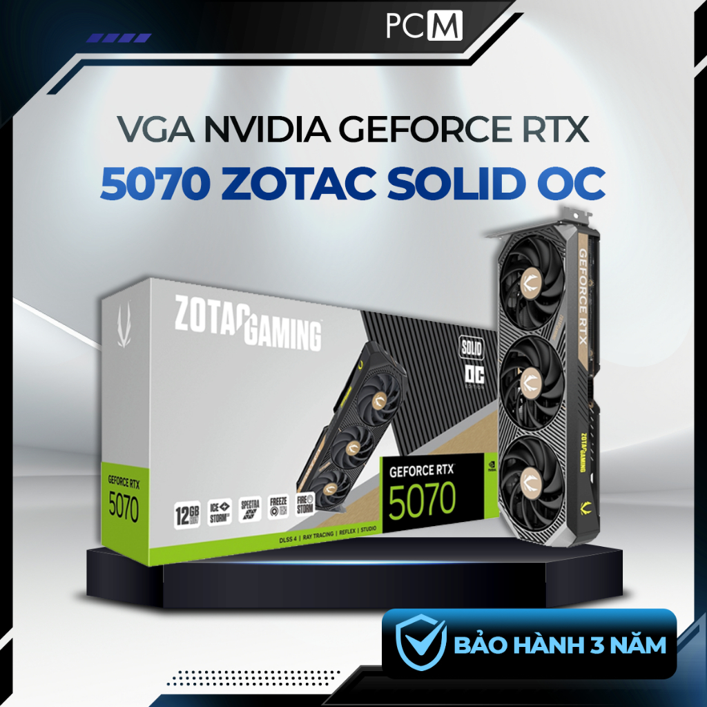 VGA ZOTAC GAMING GeForce RTX 5070 SOLID OC 12GB GDDR7 | BigBuy360 - bigbuy360.vn