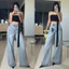 JN221 - Jeans suông phối sườn túi chéo
