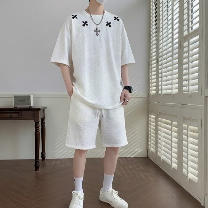 Đồ Bộ Nam Bộ Xốp Nam Nữ 3KMEN thời trang thể thao Unisex hình thêu da trực tiếp from 45-80kg