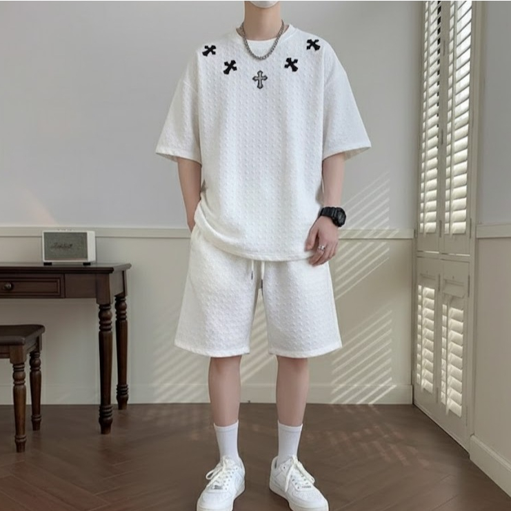 Đồ Bộ Nam Bộ Xốp Nam Nữ 3KMEN thời trang thể thao Unisex hình thêu da trực tiếp from 45-80kg
