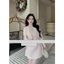 Set Dạ Tweet Nữ Đính Hoa Đá Đỏ Hồng Cao Cấp Kim Thoa Design Kèm Feedback Khách Yêu