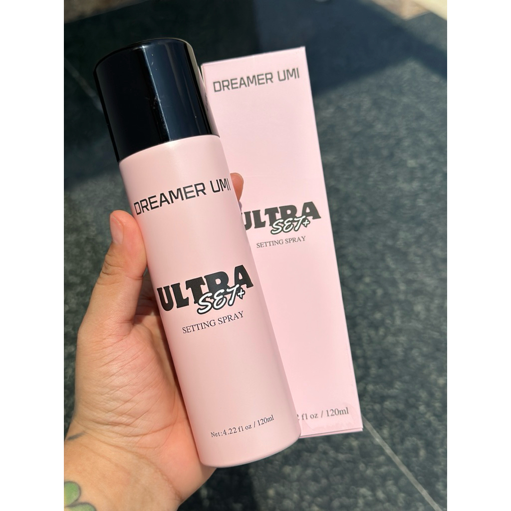 Xịt khoá nền DREAMER UMI ULTRA SET+ Setting Spray 120ml, Xịt Cố Định Makeup Dreamer Umi Giữ Lớp Trang Điểm