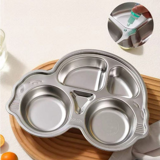 Khay cơm cho bé inox 304 cao cấp Chubby Chef hình peppa pig kitty gấu panda ô tô dễ thương