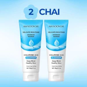 AWSOOYOR Sữa rửa mặt Amino Acid làm sạch da mỗi ngày, da mềm mại không khô rát, kiểm soát dầu nhẹ nhàng