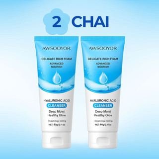 AWSOOYOR Sữa rửa mặt Amino Acid làm sạch da mỗi ngày, da mềm mại không khô rát, kiểm soát dầu nhẹ nhàng