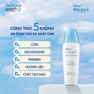 Sữa Chống Nắng Sunplay Dưỡng Da Ngừa Mụn Skin Aqua Acne Clear Milk  (25g)