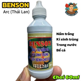 Benson DIệt Nấm, Kí Sinh Trùng Trên Cá Cảnh Chai 60ml Aricare