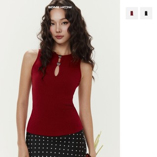 [New2] Áo Celeste Sleeveless Rib Vải Thun Gân Thoải Mái Quyến Rũ Thanh Lịch, WKI106  SOME HOW STORE