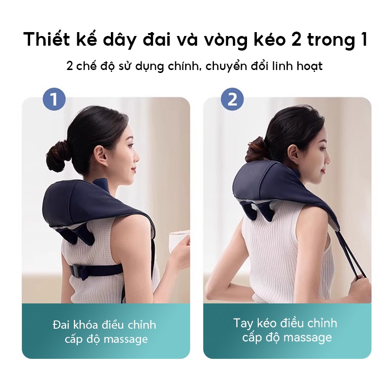 Máy Massage Cổ Vai Gáy Lưng Cao Cấp Lenovo Mini - Êm Ái Không Gây Đau - Kỹ Thuật Y Học Cổ Truyền
