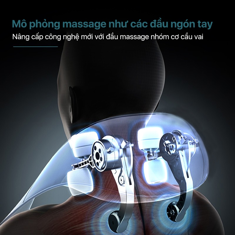 Máy Massage Cổ Vai Gáy Lưng Cao Cấp Lenovo Mini - Êm Ái Không Gây Đau - Kỹ Thuật Y Học Cổ Truyền