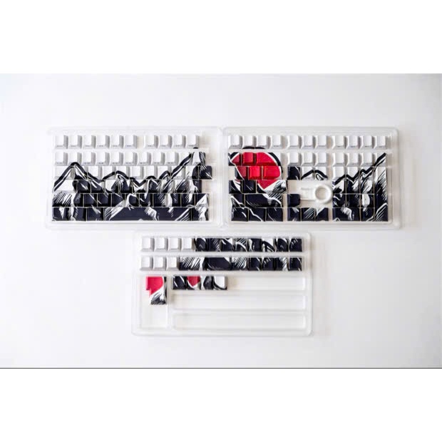 Keycap ST Red Sun Rising | Chất liệu PBT double-shot - Side Print | Profile Cherry | Keyboard Studio | BigBuy360 - bigbuy360.vn