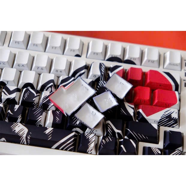 Keycap ST Red Sun Rising | Chất liệu PBT double-shot - Side Print | Profile Cherry | Keyboard Studio | BigBuy360 - bigbuy360.vn