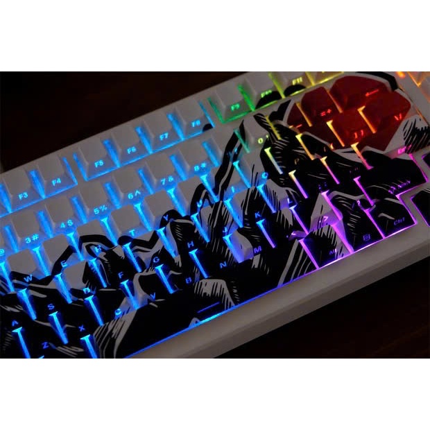 Keycap ST Red Sun Rising | Chất liệu PBT double-shot - Side Print | Profile Cherry | Keyboard Studio | BigBuy360 - bigbuy360.vn
