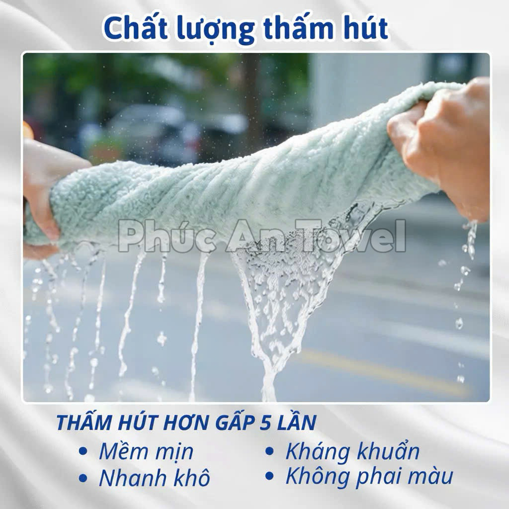 Khăn tắm cỡ bé 50x100cm, khăn cotton mềm mịn, thấm hút nhanh, khăn nhỏ tiện mang đi du lịch,