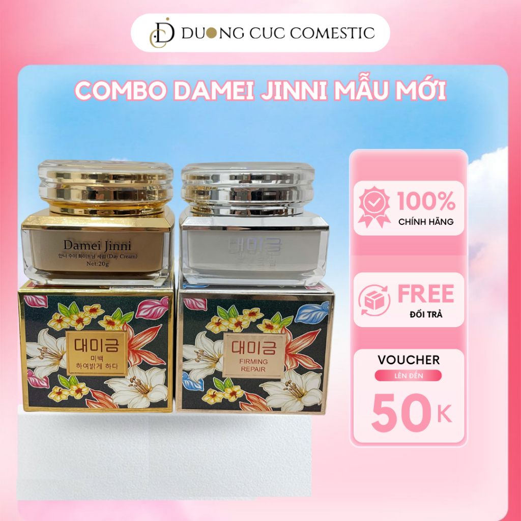 Kem Demejine Damei Jinni chính hãng kem face Hàn Quốc dưỡng trắng tái tạo da mặt mờ nám tàn nhang 20g DC19