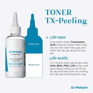 Nước hoa hồng trắng da Dr.Melaxin TX Peeling Toner/ Ampoule