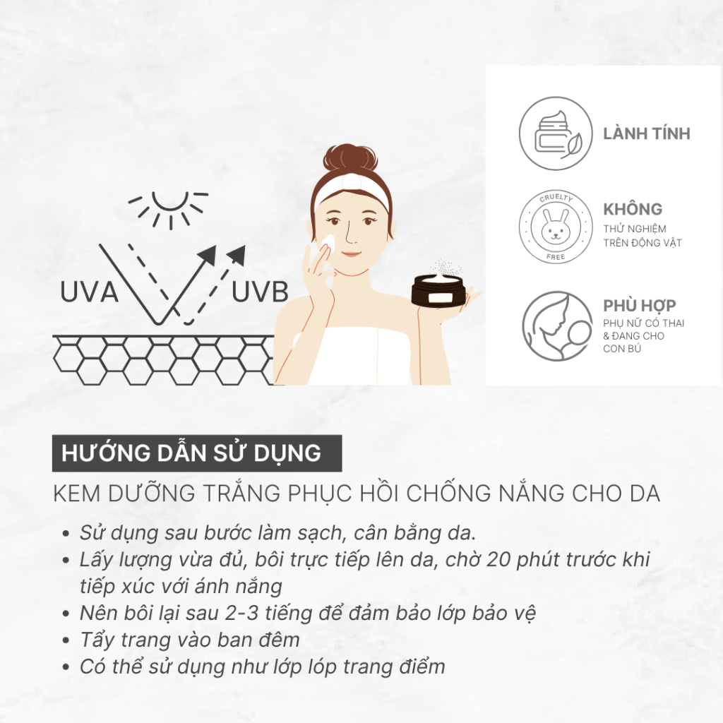 [Mini size] Kem Dưỡng Sáng Chống Nắng cho da mặt - Lá Home - Phiên bản cải tiến