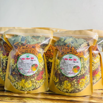Mộc hoa trà đẹp da, trà thảo mộc sơn mật hồng sâm, đông trùng, táo đỏ, hoa hồng, cúc, hoa nhài dưỡng nhan, giảm cân