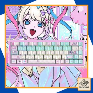 [ Xuyên Led ] Needy Streamer Overload Keycap - PBT Double Shot + DyeSub - Cherry Profile - Keycaps Xuyên Led
