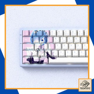 [ Xuyên Led ] Ren Keycap - Re:Zero - PBT Double Shot + DyeSub - Cherry Profile - Keycaps Xuyên Led