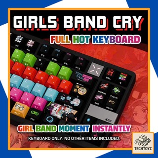 Girl Band Cry Keycap - PBT Double Shot + DyeSub - Cherry Profile - Keycaps Xuyên Led