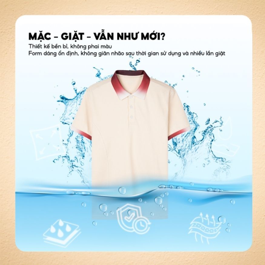 [PHỐI MÀU OMBRE ĐỘC ĐÁO] Áo Polo OMBRE chuyển màu cổ và tay áo nổi bật, thiết kế tinh giản hiện đại, form chuẩn - FEAER