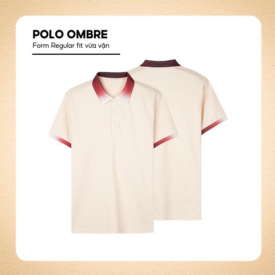 [PHỐI MÀU OMBRE ĐỘC ĐÁO] Áo Polo OMBRE chuyển màu cổ và tay áo nổi bật, thiết kế tinh giản hiện đại, form chuẩn - FEAER