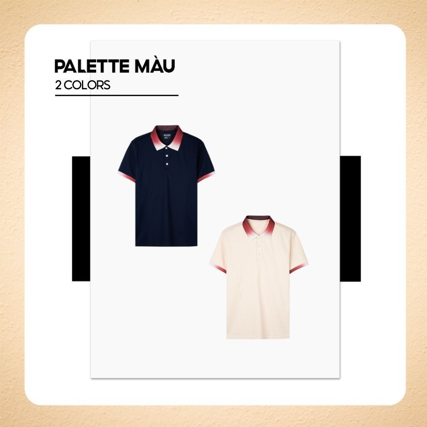 [PHỐI MÀU OMBRE ĐỘC ĐÁO] Áo Polo OMBRE chuyển màu cổ và tay áo nổi bật, thiết kế tinh giản hiện đại, form chuẩn - FEAER