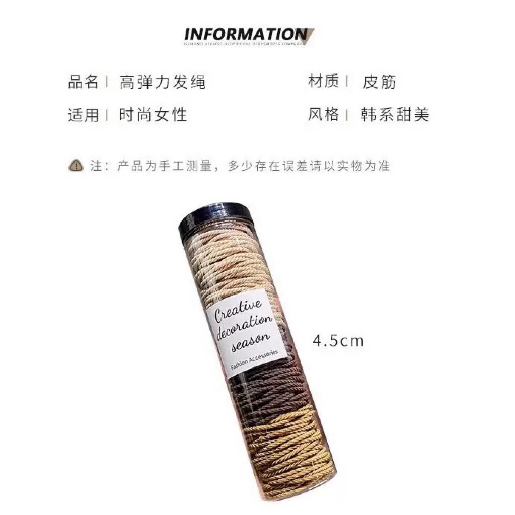 Set Dây Buộc Tóc Thun Dây Thừng Cao Cấp Nhiều Màu – Co Giãn Tốt, Không Gãy Tóc, Phù Hợp Mọi Kiểu Tóc