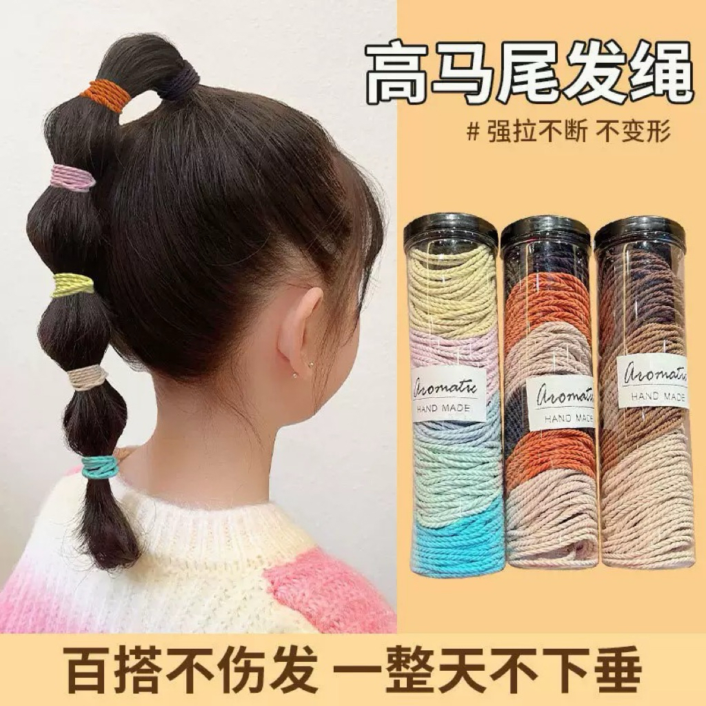 Set Dây Buộc Tóc Thun Dây Thừng Cao Cấp Nhiều Màu – Co Giãn Tốt, Không Gãy Tóc, Phù Hợp Mọi Kiểu Tóc