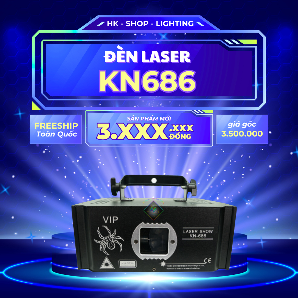Đèn Laser Bay Phòng KN686 Dùng cho quán bar , pub , karaoke , sân khấu [ Hàng Chính Hãng ]